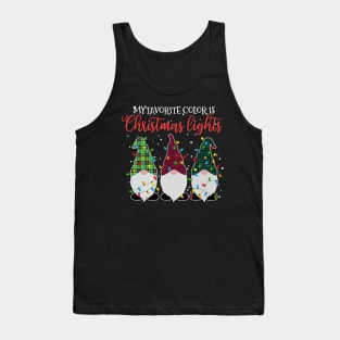 Christmas Lights Three Gnomes Tank Top